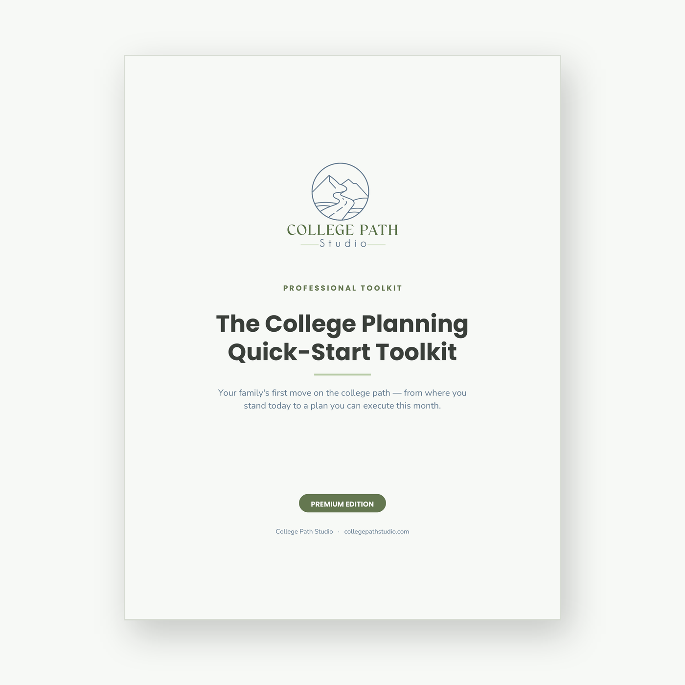 College Planning Quick-Start Toolkit — Premium